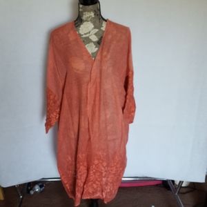 Soft lightweight Peach Colored Kimono, 2X-3X